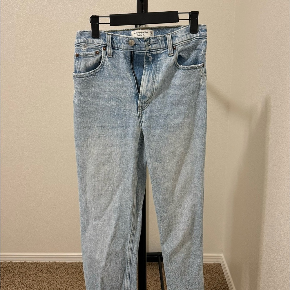 Abercrombie & Fitch Light Blue Straight Leg Jeans